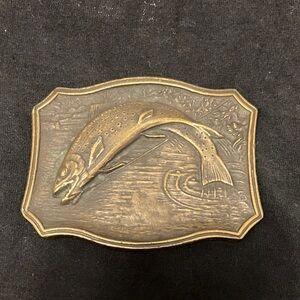 Vintage Fish Design Belt Buckle